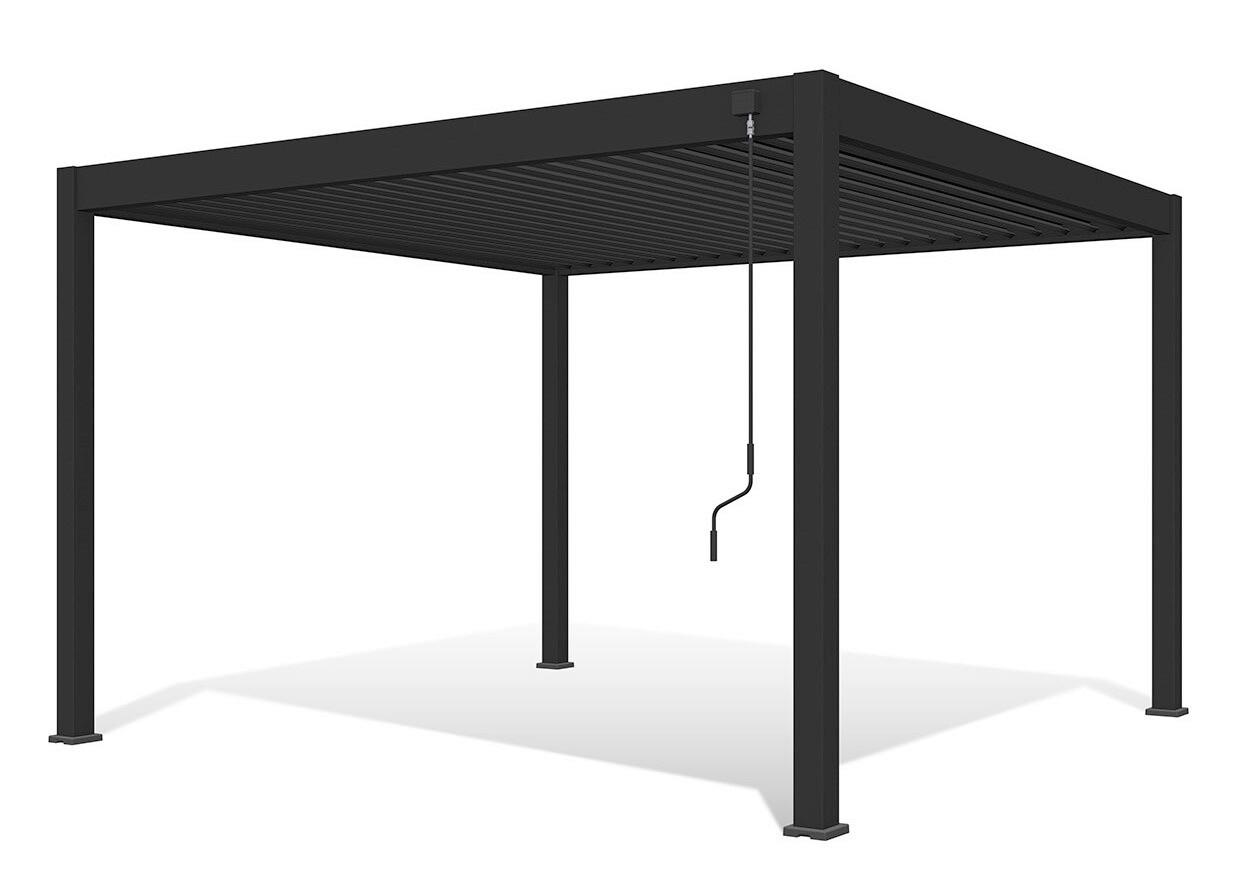 PERGOLA DELUXE 3,6X4M ANTHRAZIT - Anthrazit, Basics, Metall (360/255/400cm) - Gardenson
