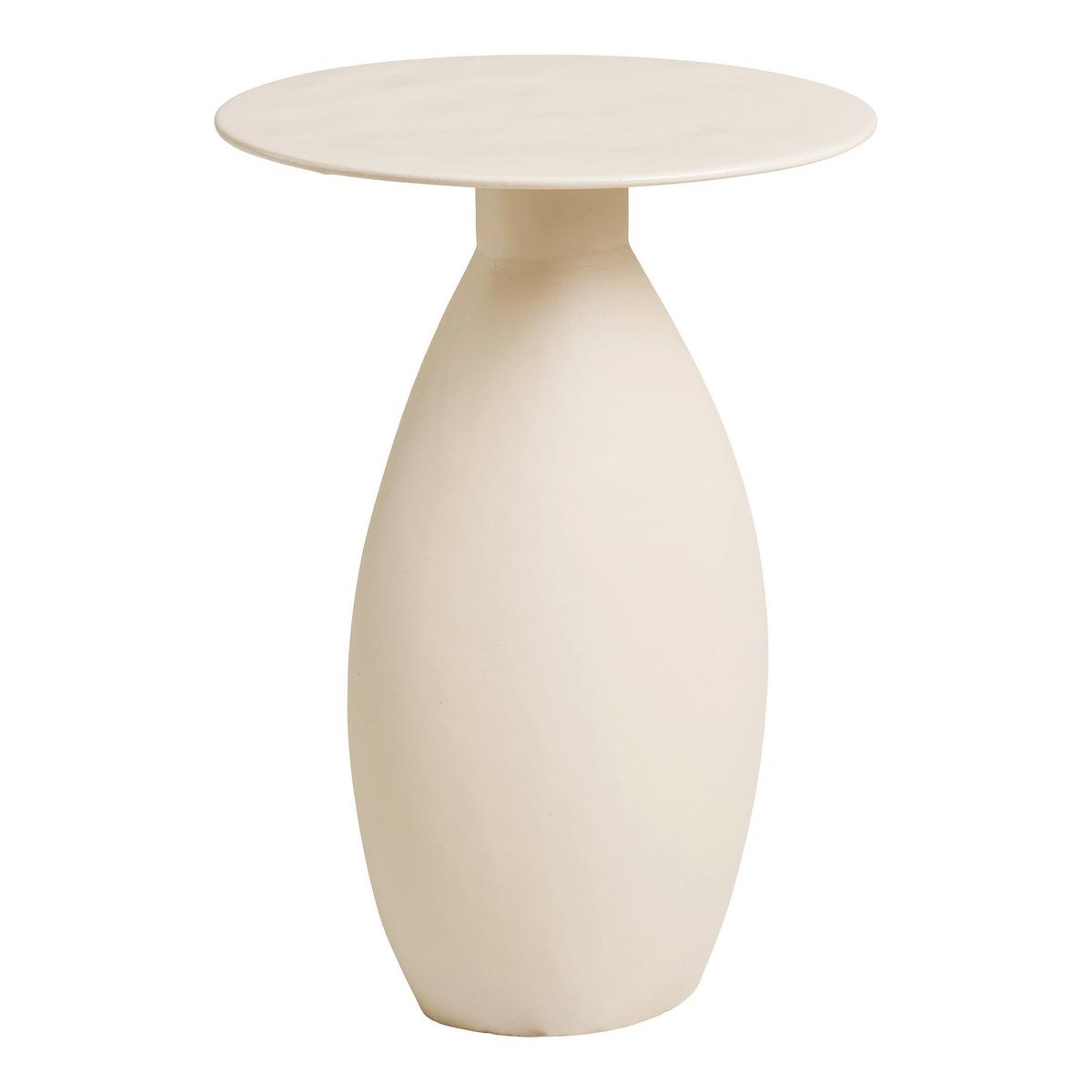 Beistelltisch Calais Creme ca. 36x36x50 cm - Creme, Design, Metall (36/36/50cm) - MID.YOU