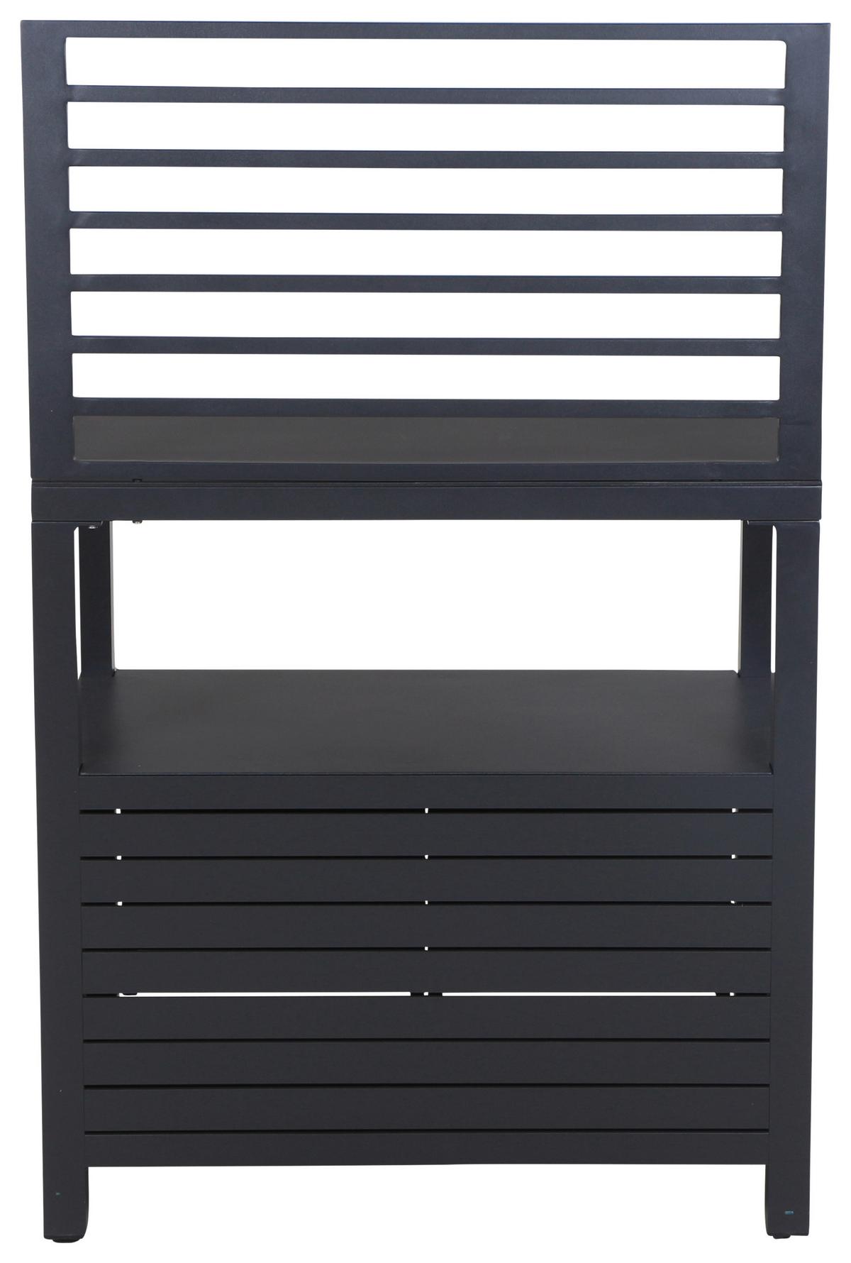 OUTDOORKÜCHE L19583 - Anthrazit, MODERN, Metall (90/141/56cm) - Siena Garden