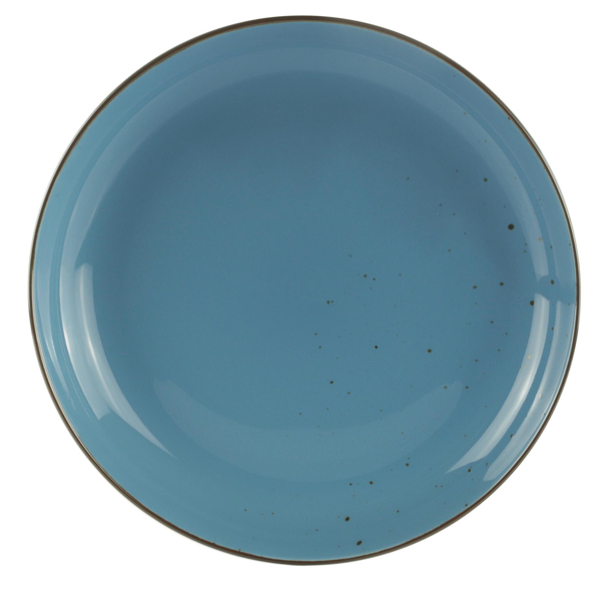 Speiseteller Capri aus Porzellan Ø 27cm - Blau, MODERN, Keramik (27/3,7cm) - Mömax