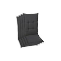 Sesselauflagenset Anthrazit, 4-teilig - Anthrazit, Basics, Textil (50/7/120cm)