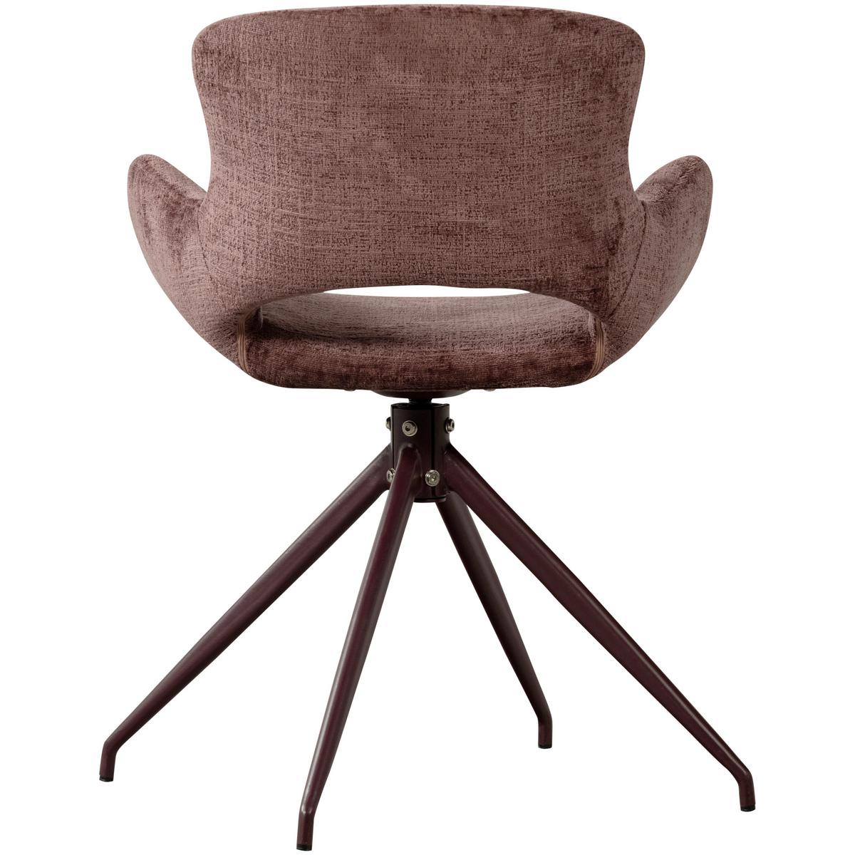 Armlehnstuhl-Set Eliva Lila B: 58cm - Lila/Schwarz, MODERN, Textil/Metall (58/82/58cm) - Livetastic