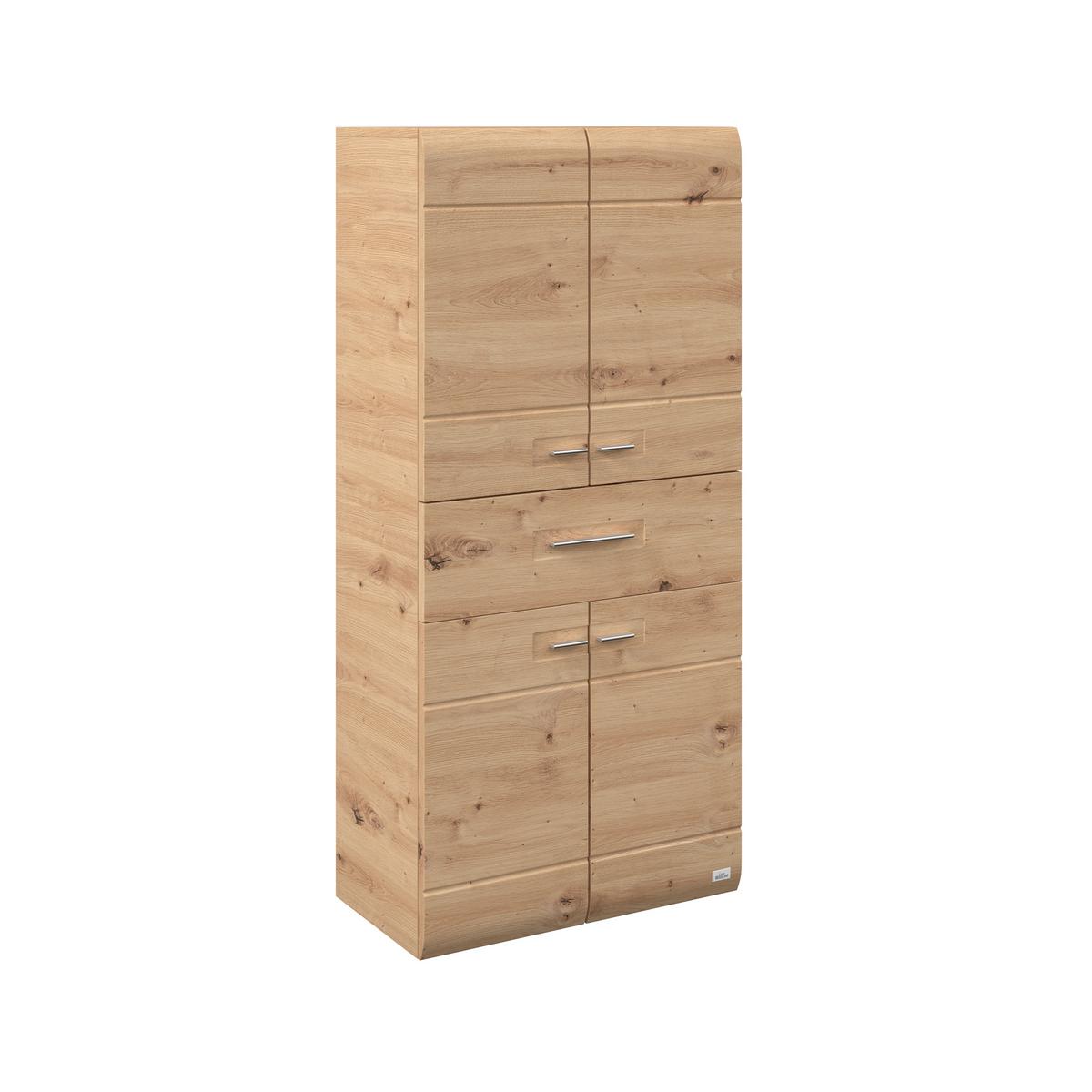 Dulap mediu Avensis - culoare lemn stejar, Modern, material pe bază de lemn (60/128,5/33cm) - Luca Bessoni