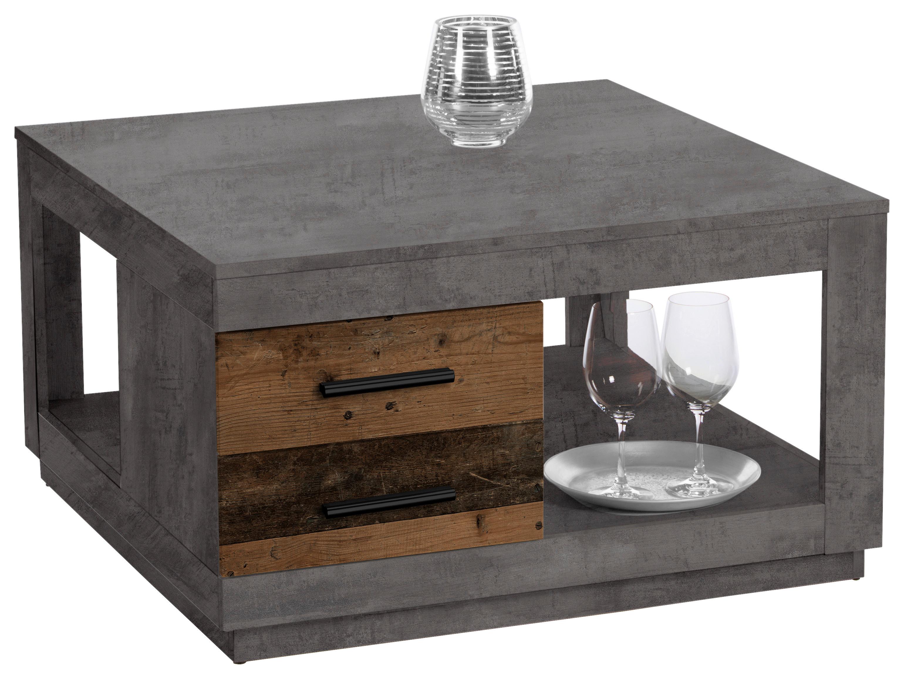 STOLIK KAWOWY FULDA   -TIME- - antracytowy/czarny, Design, materiał drewnopochodny (80/80/45,6cm) - Ti'me