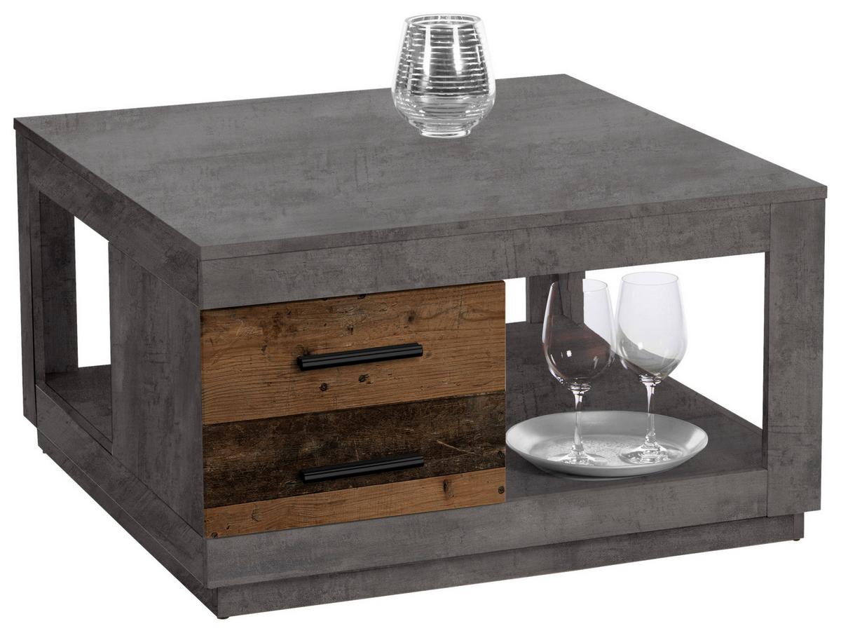 STOLIK KAWOWY FULDA   -TIME- - antracytowy/czarny, Design, materiał drewnopochodny (80/80/45,6cm) - Ti'me