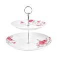 Etažer Roseanne - roza/siva, Romantika, kovina/keramika (27/20cm) - Zandiara Etažer Roseanne - roza/siva, Romantika, kovina/keramika (27/20cm) - Zandiara