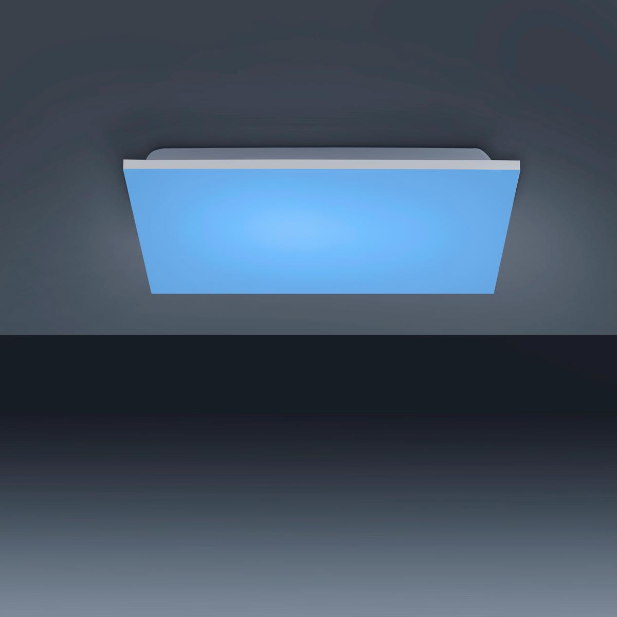 LAMPA SUFITOWA LED 15620-16 YUKON - biały/kolor aluminiowy, Basics, tworzywo sztuczne/metal (45/45/6,1cm)