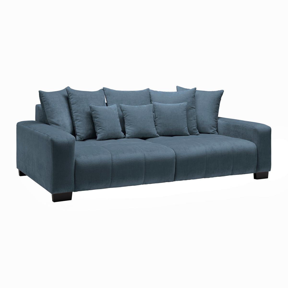 Bigsofa Matteo Petrol - Petrol/Schwarz, Modern, Holz (246/93/124cm) - Based