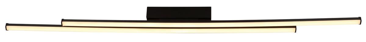 Led Stropna Svjetiljka Kirina - bijela/crna, Design, plastika (110/6/6,6cm) - Globo