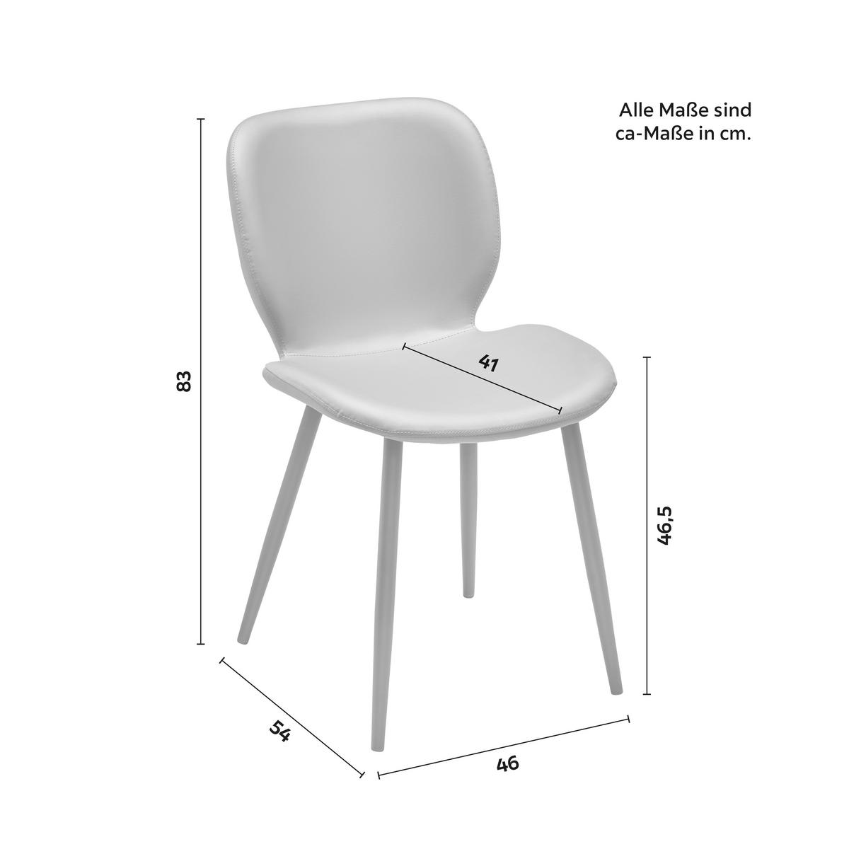 KRZESŁO IERY - czarny/szary, Modern, metal/drewno (46/83/54cm) - Bessagi Home