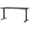 Schreibtisch Ribera in Graphitfarben/Schwarz - Graphitfarben/Schwarz, Modern, Holzwerkstoff/Metall (160/80/72-120cm) - Premium Living