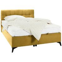 Boxbett in Gelb ca. 140x200cm - Gelb/Schwarz, KONVENTIONELL, Holzwerkstoff/Kunststoff (140/200cm) - Mömax