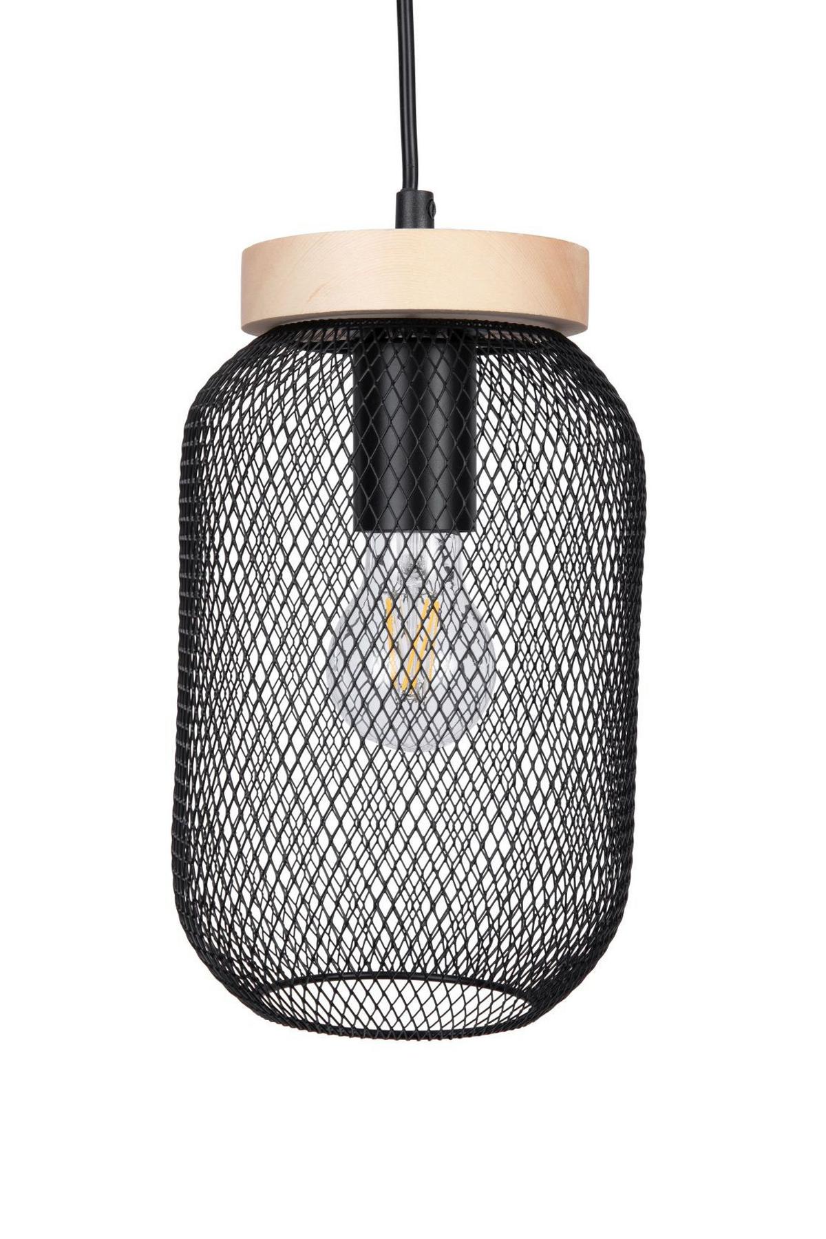 LAMPA WISZĄCA LT2390-03 CHESTER *SBM* - czarny, Lifestyle, metal/drewno (16/120cm) - Marama