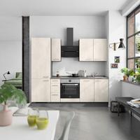 Küchenblock Riva High m. Geräten Weiß - Schieferfarben/Edelstahlfarben, MODERN, Holzwerkstoff/Metall (240cm) - Nobilia