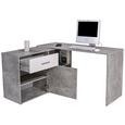 Pisalna Miza Prag 138 - aluminij/siva, Moderno, umetna masa/leseni material (138/74/120cm) - Mömax modern living
