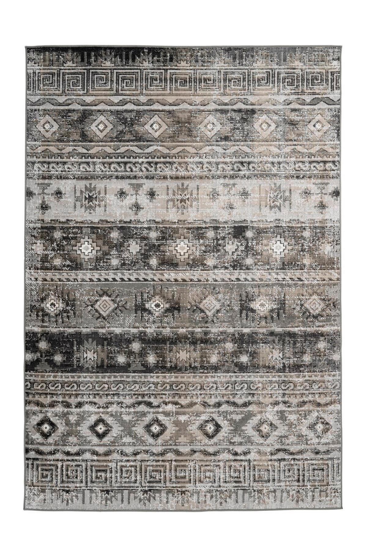 FLACHWEBETEPPICH ARIYA 325 GRAU 120CM X 170CM - Grau, Design, Textil (120/170cm) - Kayoom