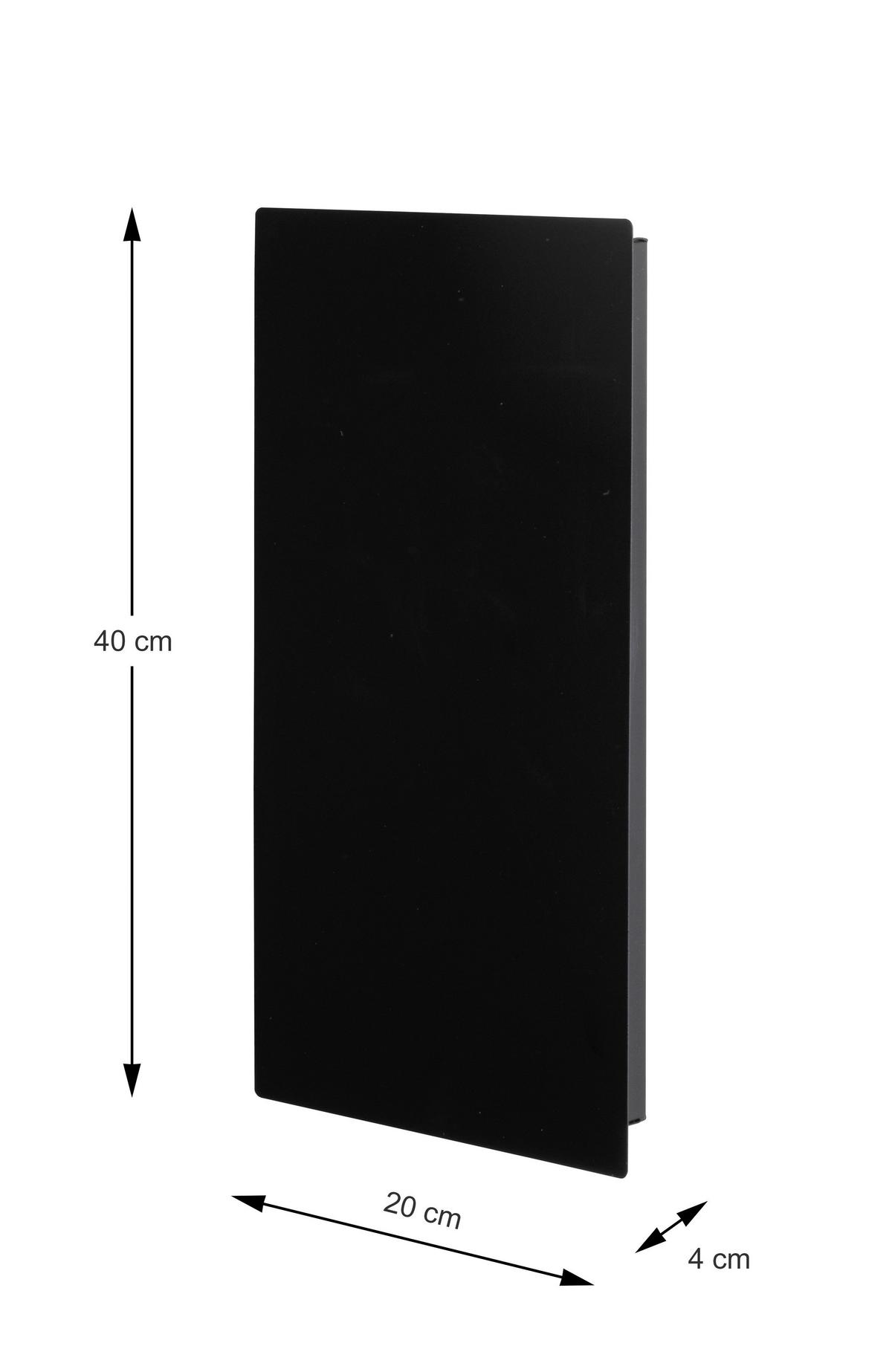 SKRZYNKA NA KLUCZE DUNJA - czarny, Basics, metal (20/40/4cm)