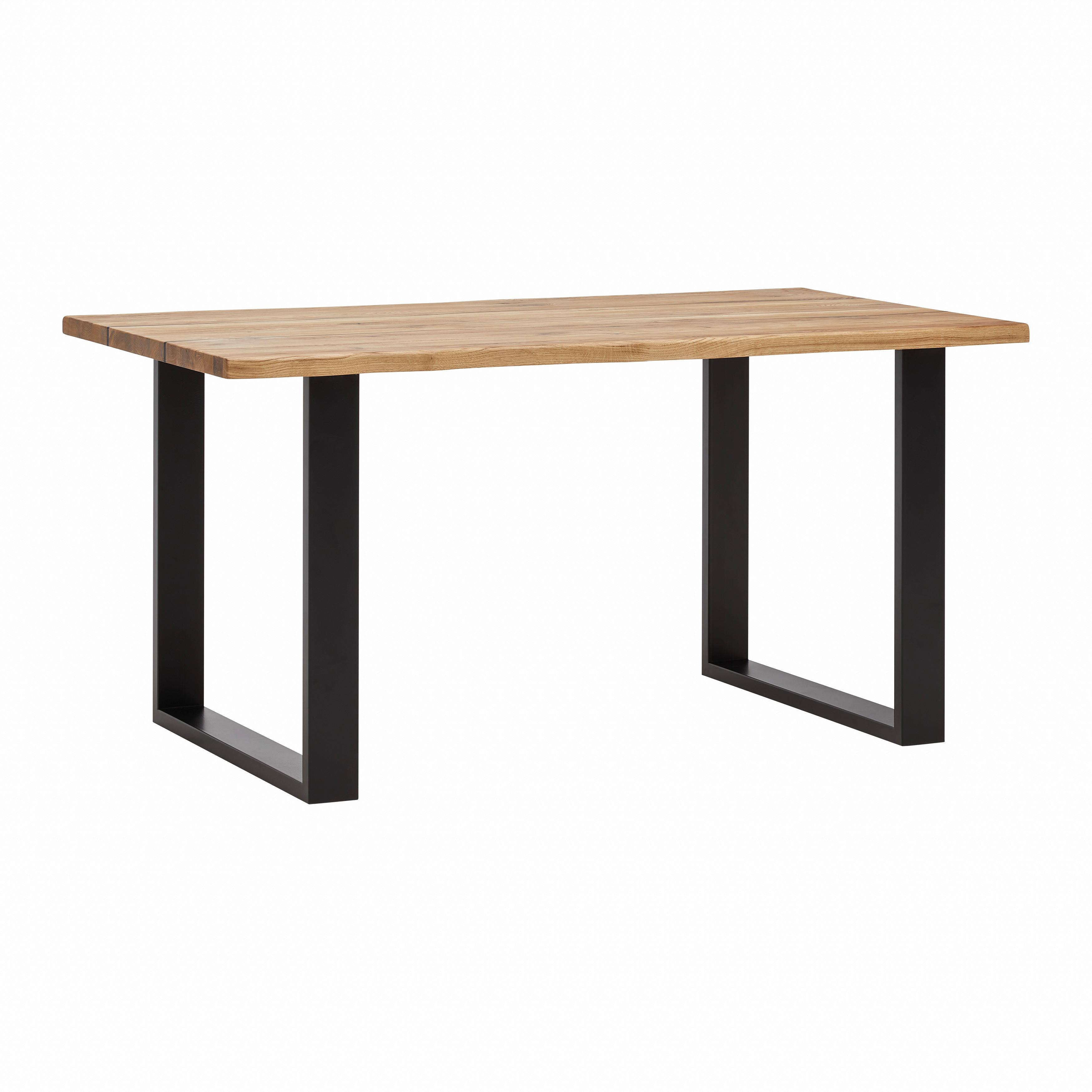 Esstisch Brook Eichefarben - Eichefarben/Schwarz, MODERN, Naturmaterialien/Holz (180/90/75,5cm) - Mömax