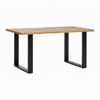 Esstisch Brook Eichefarben - Eichefarben/Schwarz, Modern, Naturmaterialien/Holz (180/90/75,5cm) - Mömax