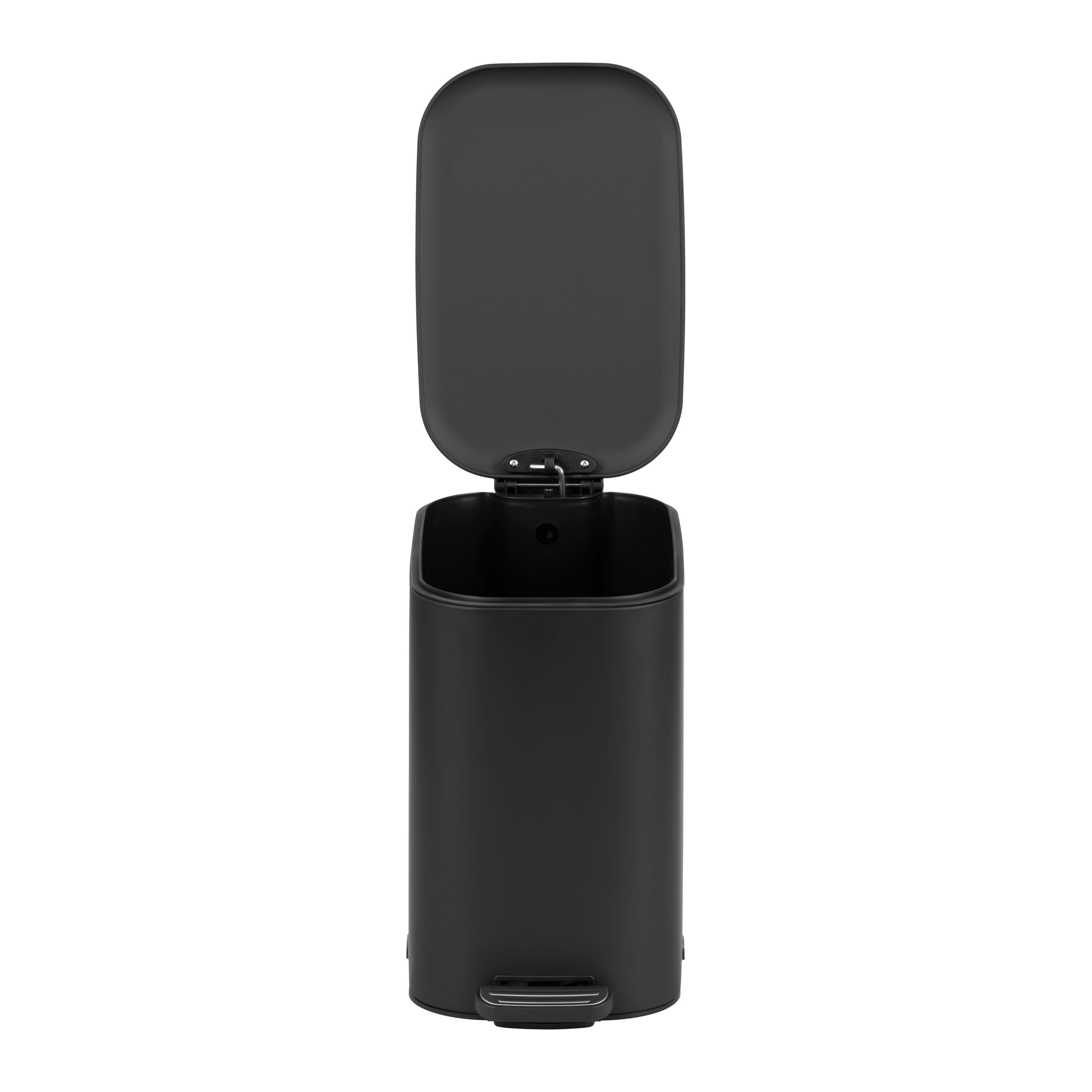 Treteimer Vario Schwarz Ca. 20 L - črna, Moderno, kovina/umetna masa (23,4/41,3/37,6cm) - Mömax