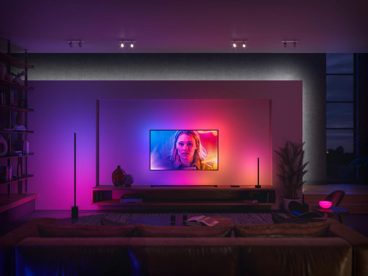 LAMPA STOJĄCA LED 17626900 HUE GRADIENT SIGNE - czarny, Design, metal (11/11/145,80cm) - Philips HUE