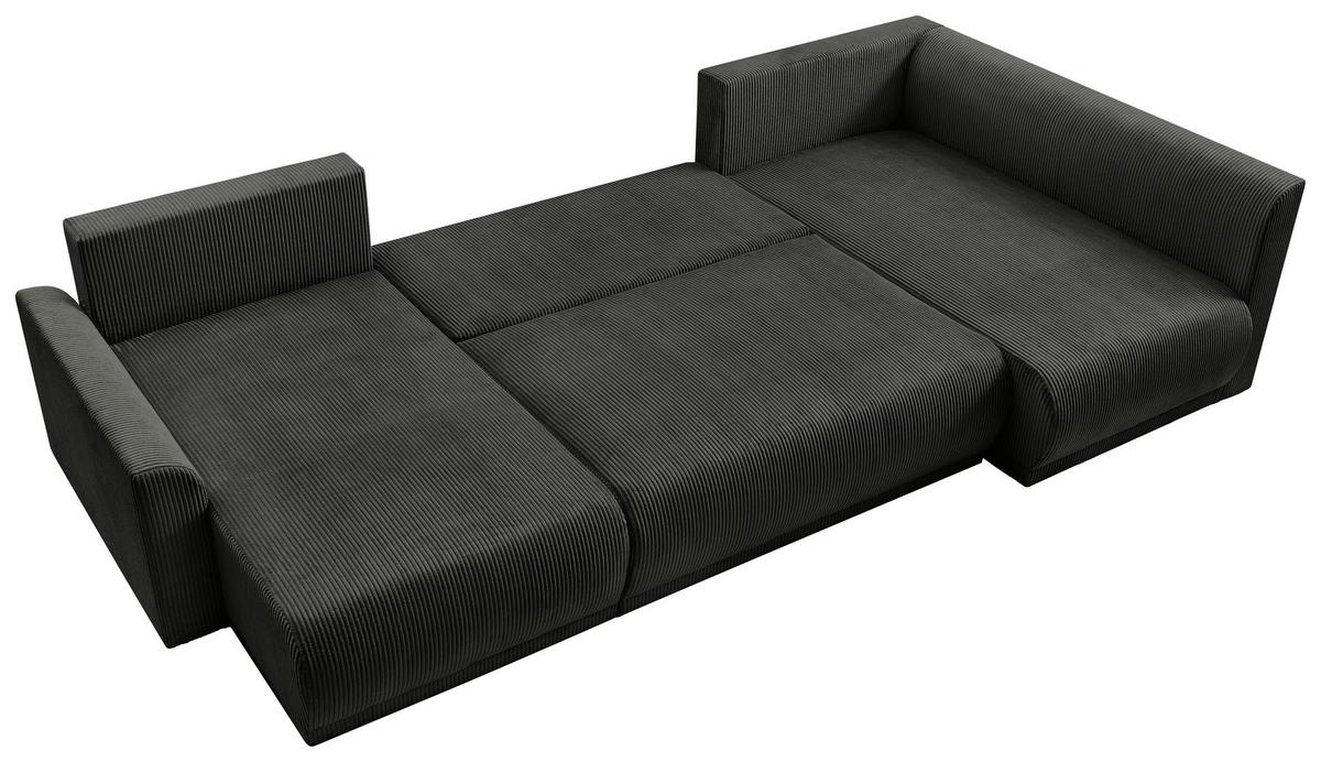 Coltar Kim - negru, Modern, lemn (146/313/160cm) - Modern Living