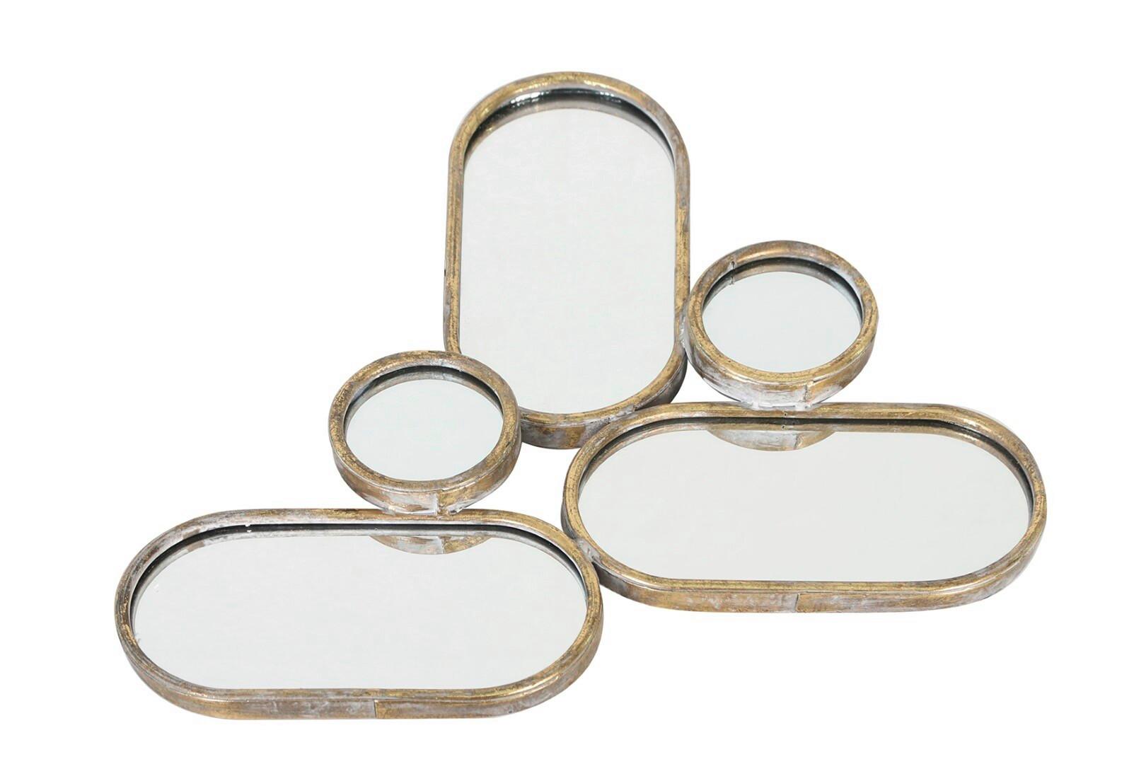 LUSTRO ŚCIENNE 43343-694 - kolor złoty, Basics, metal/szkło (55/50.5/4cm)