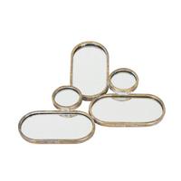 LUSTRO ŚCIENNE 43343-694 - kolor złoty, Basics, metal/szkło (55/50.5/4cm)