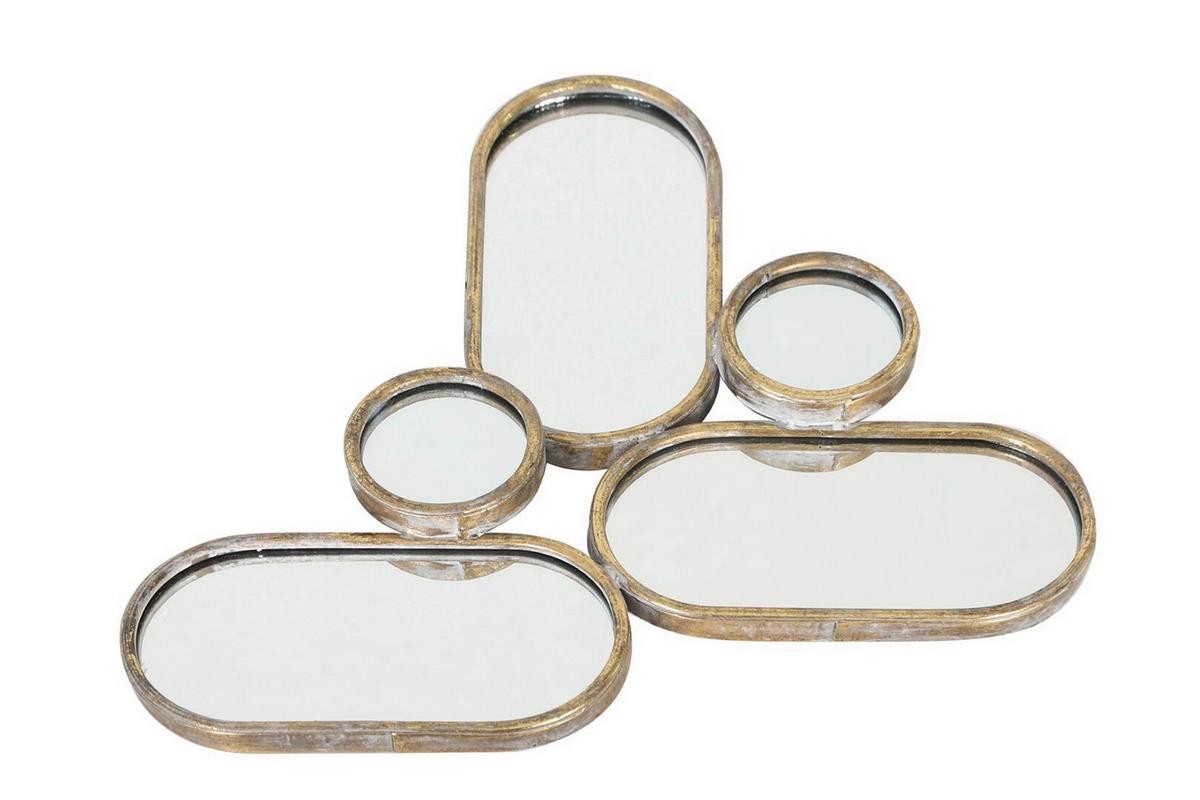 LUSTRO ŚCIENNE 43343-694 - kolor złoty, Basics, metal/szkło (55/50.5/4cm)