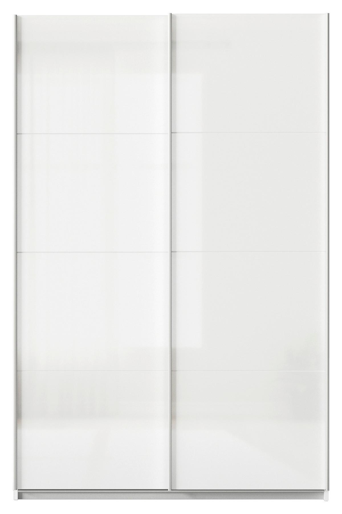 DULAP USI CULISANTE FELDKIRCH - alb/alb lucios intens, Modern, material pe bază de lemn (136/210/62cm)