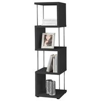 Álló Polc Fekete Sticks - fekete, Modern, faalapú anyag (33/126/33cm) - Mömax