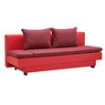 Schlafsofa mit Bettkasten - Rot/Schwarz, MODERN, Kunststoff/Textil (199/83/81cm) - MÖMAX modern living