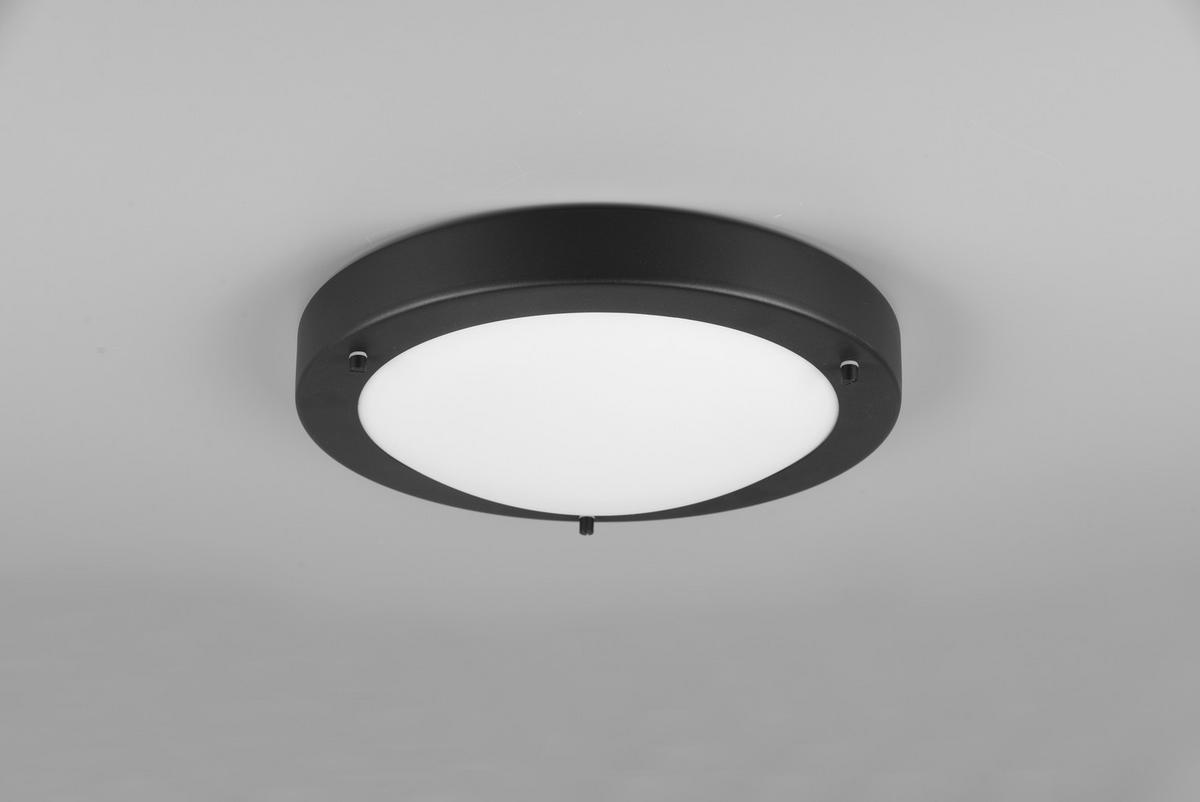 Badezimmer-Deckenleuchte Condus max. 60 Watt - Schwarz/Weiß, Basics, Glas/Metall (31,5/8cm) - Trio Leuchten