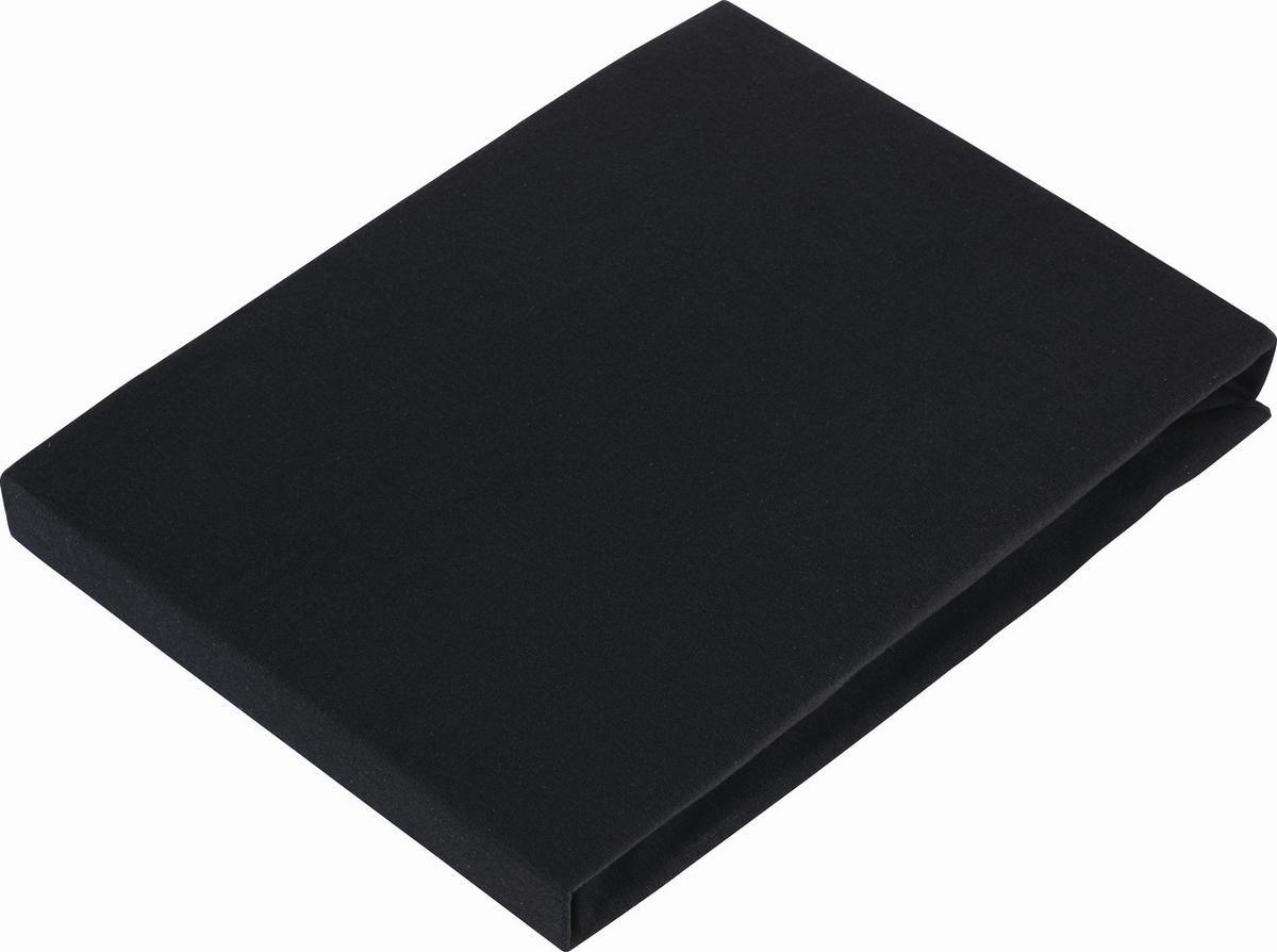 Fixleintuch Basic in Schwarz ca. 100x200cm - Schwarz, Textil (100/200cm) - Modern Living
