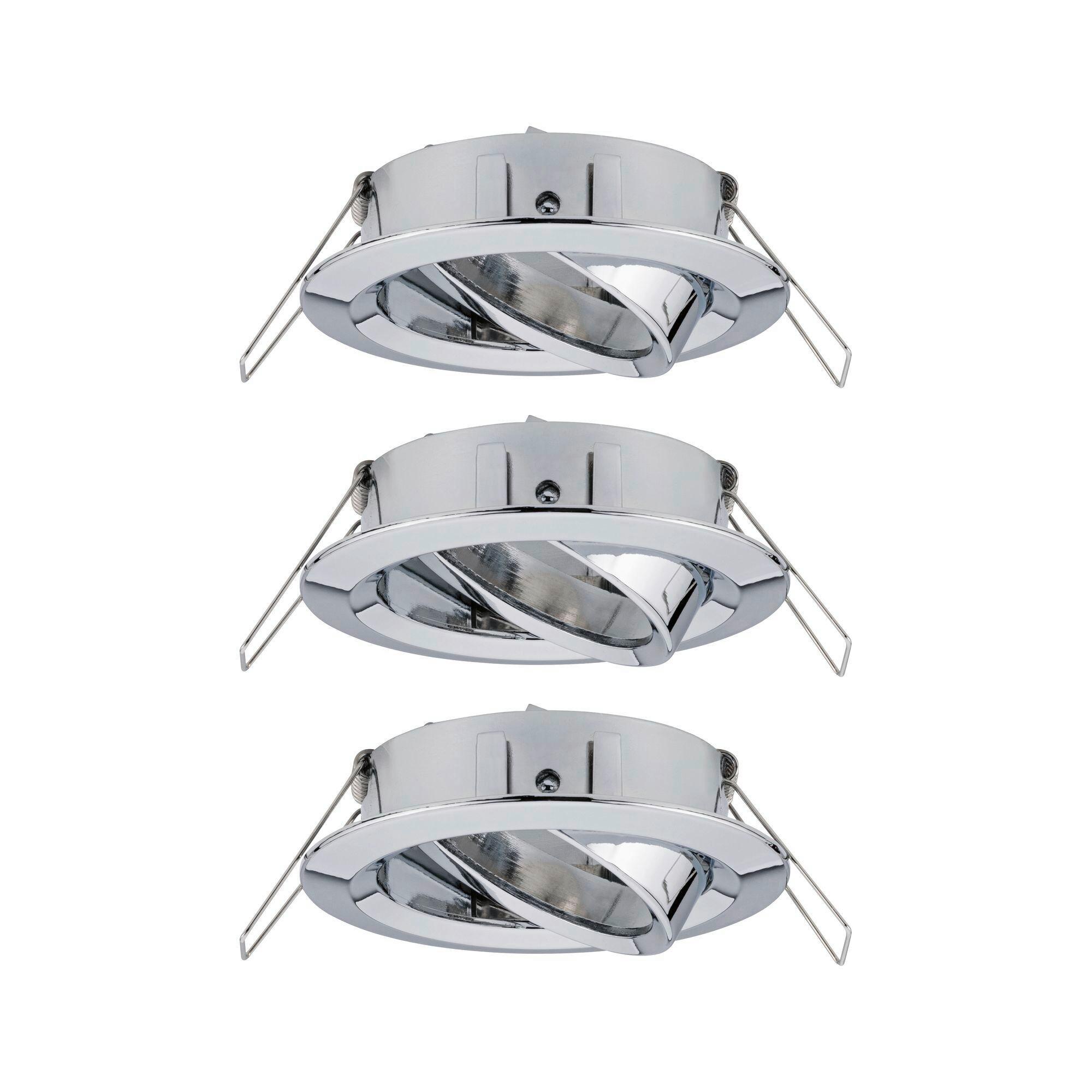 Deckenleuchte Choose! Spot Set max. 10 Watt, 3-teilig - Chromfarben/Alufarben, Basics, Metall (8,4cm) - Paulmann