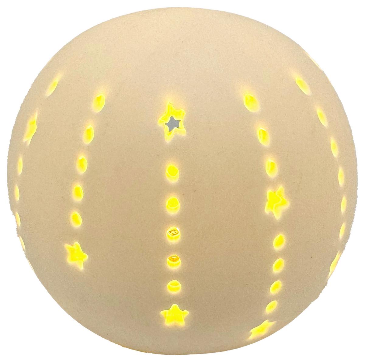 Dekokugel Jessie Weiß - Weiss, Konventionell, Keramik (8,5cm) - Mömax