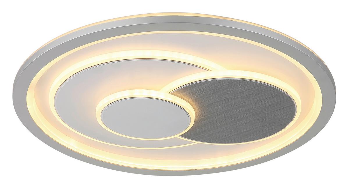 Led Mennyezeti Lámpa 48469 Ruiz I - ezüstszínű/fehér, Design, műanyag/fém (48/5,7cm) - Globo