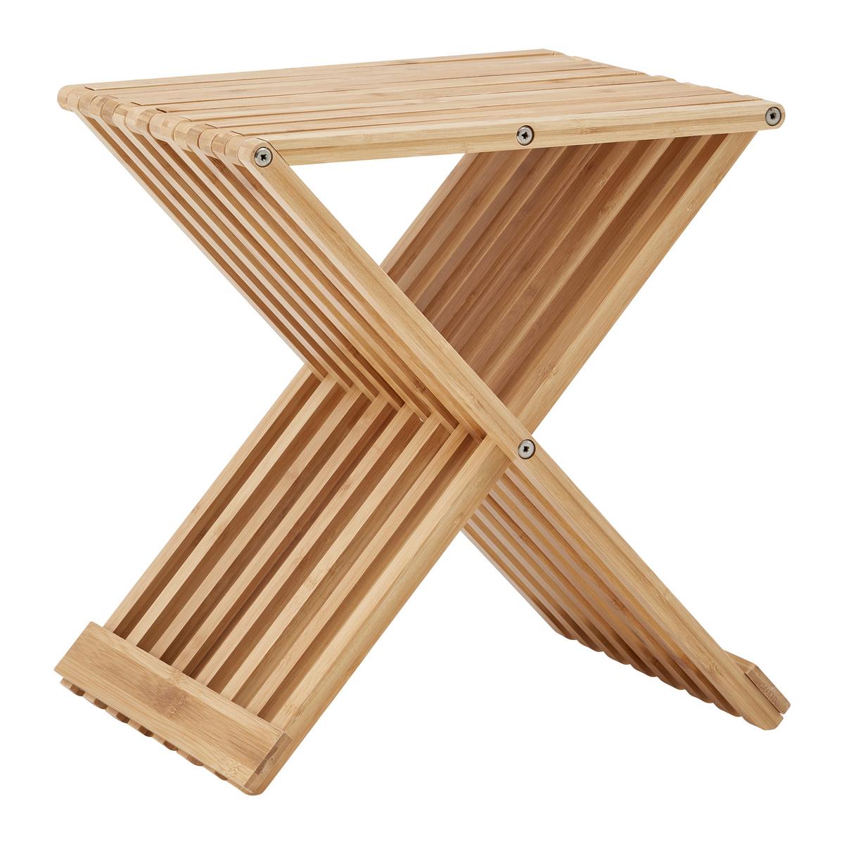Hocker Bonny Naturfarben Bambus - Naturfarben, MODERN, Naturmaterialien (40/45/32cm) - Bessagi Home