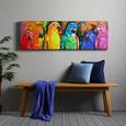 Bild Parrot Multicolor ca.140x45x4cm - Blau/Rot, MODERN, Holz/Textil (140/45/4cm) - Bessagi Home Bild Parrot Multicolor ca.140x45x4cm - Blau/Rot, MODERN, Holz/Textil (140/45/4cm) - Bessagi Home