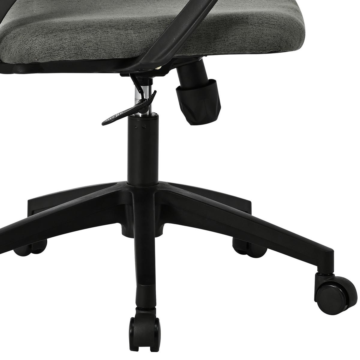 Scaun rotativ BILLY 2 - negru/gri, Modern, plastic/textil (67/121/66cm) - Modern Living