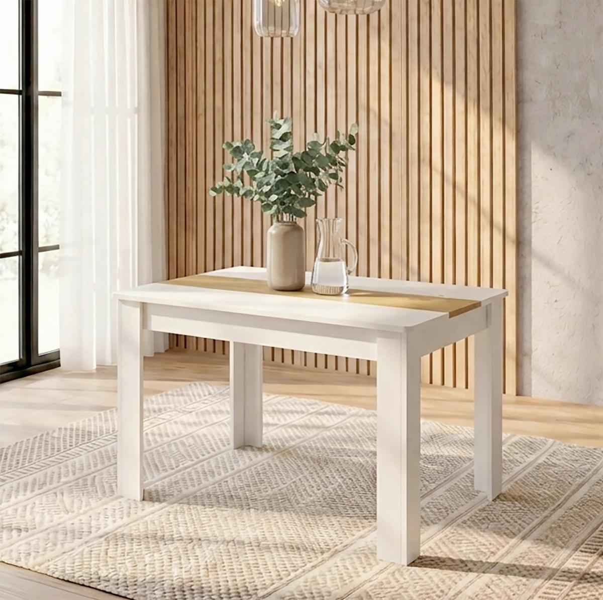 Esstisch Vcm Esstisch "disalo" 115x80 - Honigeiche/Weiss, Modern, Holzwerkstoff (115/80/75cm) - MID.YOU