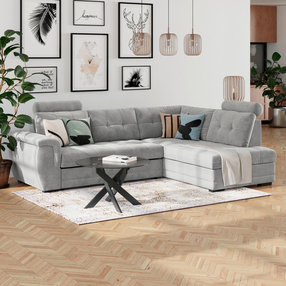 Coltar FALCO NEW - argintiu, Konventionell, textil (183/251cm) - Mömax