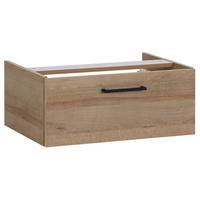 Unterschrank Bavelli B: 62 cm Eiche Dekor - Eichefarben/Schwarz, KONVENTIONELL, Holzwerkstoff (62/26/44cm)