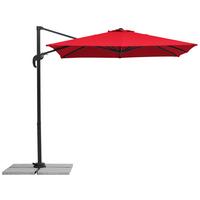 Ampelschirm Rhodos Junior ca.300x239x230cm Rot - Anthrazit/Rot, Basics, Textil/Metall (300/239/230cm) - Schneider