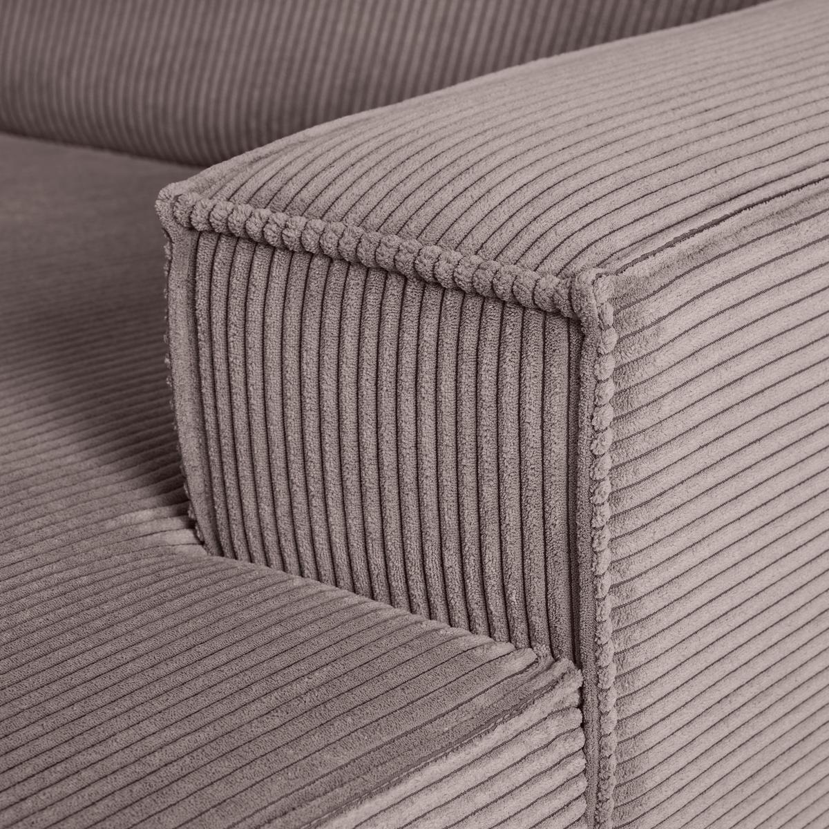 Wohnlandschaft Loft in Graubraun - Graubraun/Schwarz, MODERN, Kunststoff/Textil (265/75/172cm) - Mömax
