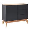 SIDEBOARD FOSCO - grå/ekfärgad, Modern, trä (100/80/40cm) - Bessagi Home