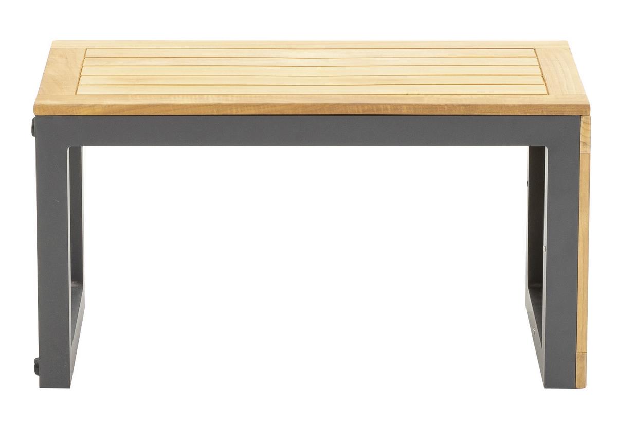 Loungegarnitur 3-tlg. Samara Holz/Metall/Textil mit Kissen - Anthrazit/Grau, Basics, Holz/Textil (253/70/175cm) - Gardenson