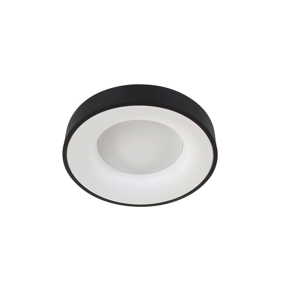 LAMPA SUFITOWA LED 2562ZW RINGLEDE - czarny, Basics, tworzywo sztuczne/metal (38/9cm)