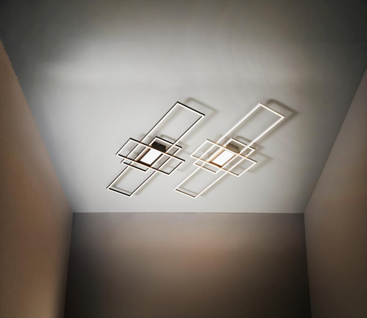LAMPA SUFITOWA LED IRVINE SMALL - kolor niklowy, Design, tworzywo sztuczne/metal (70/30/6,2cm) - Novel