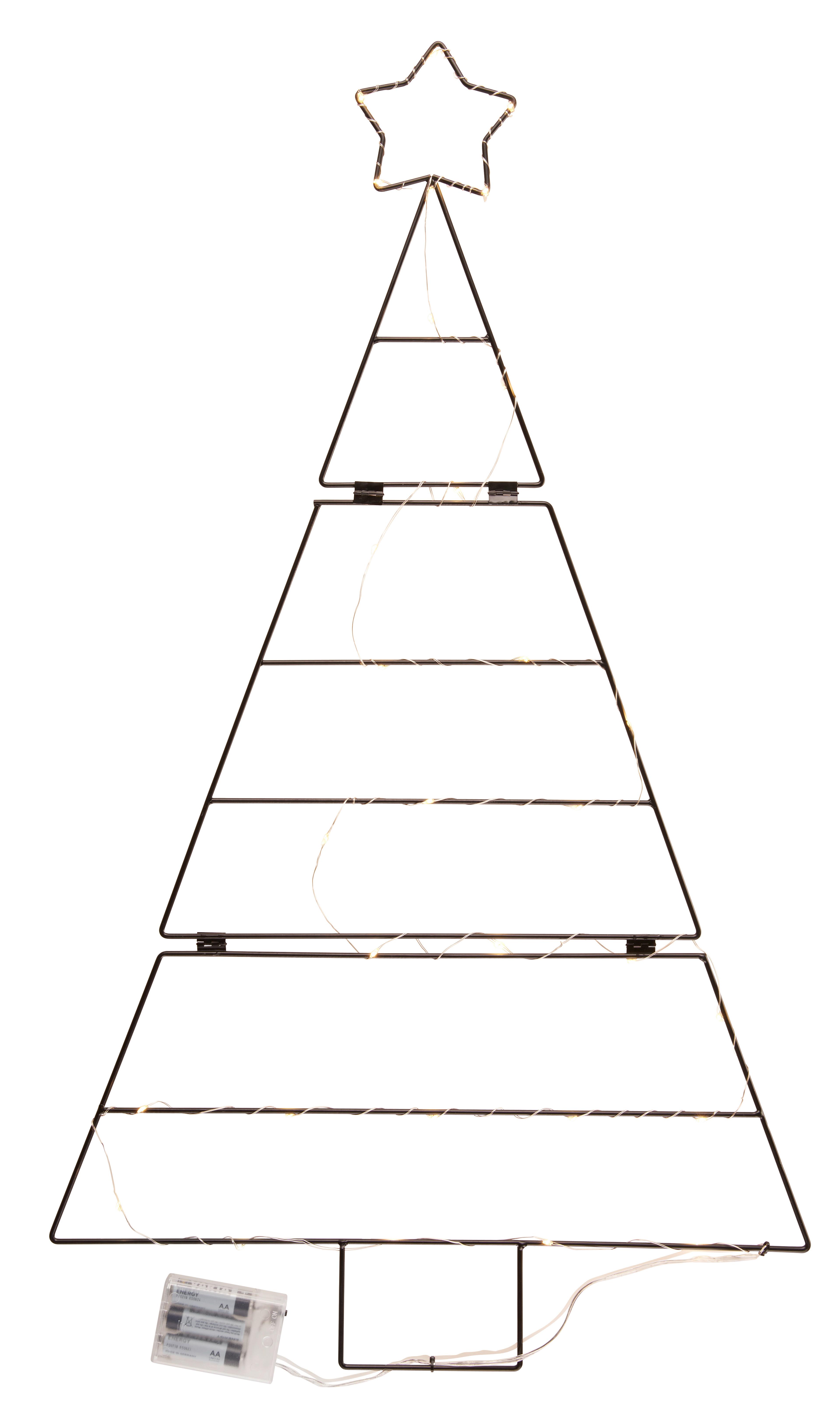 Led-díszlámpa Alain - fekete, Konventionell, fém (48/82cm) - Premium Living